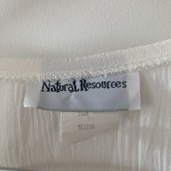 Natural Resources Women's White Short Sleeve Blouse Size Med 859736 Made in USA - Picture 4 of 11